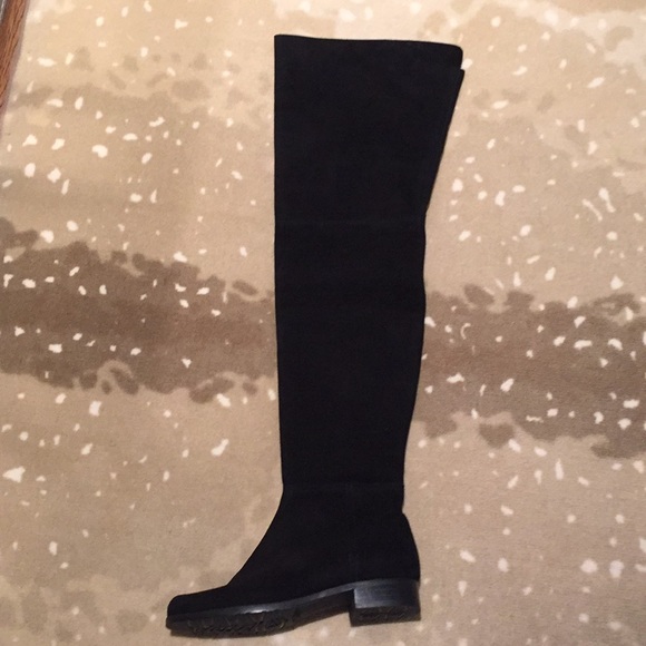 Stuart Weitzman Shoes - Unused black suede Stuart Weitzman thigh hi boots